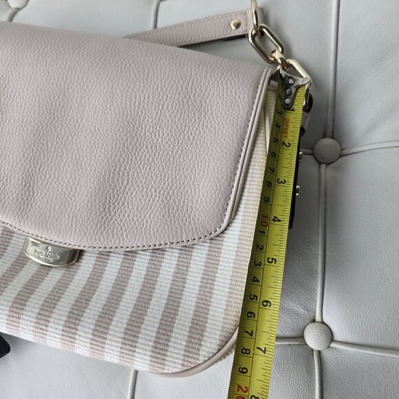 Striped Canvas and Leather Kate Spade Bag - Picture 3 of 5